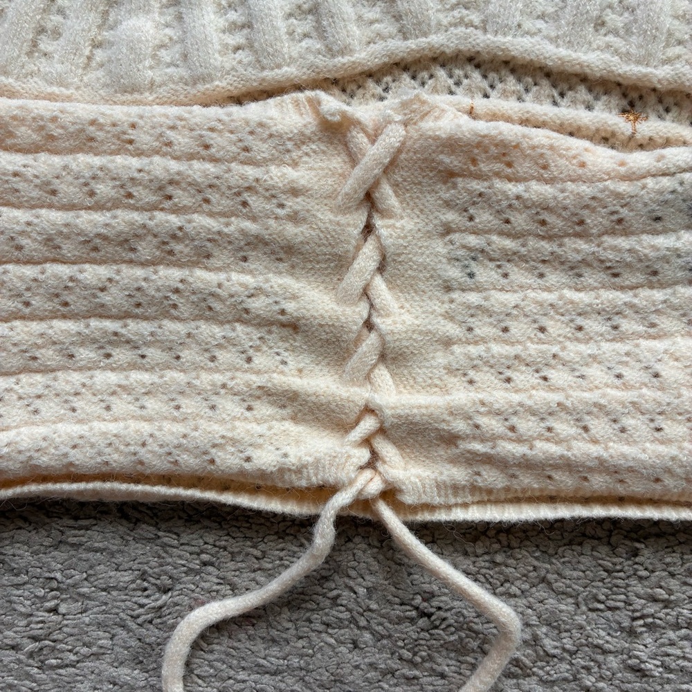 ROMWE Cream Textured Knit Top - Picture 13 of 14